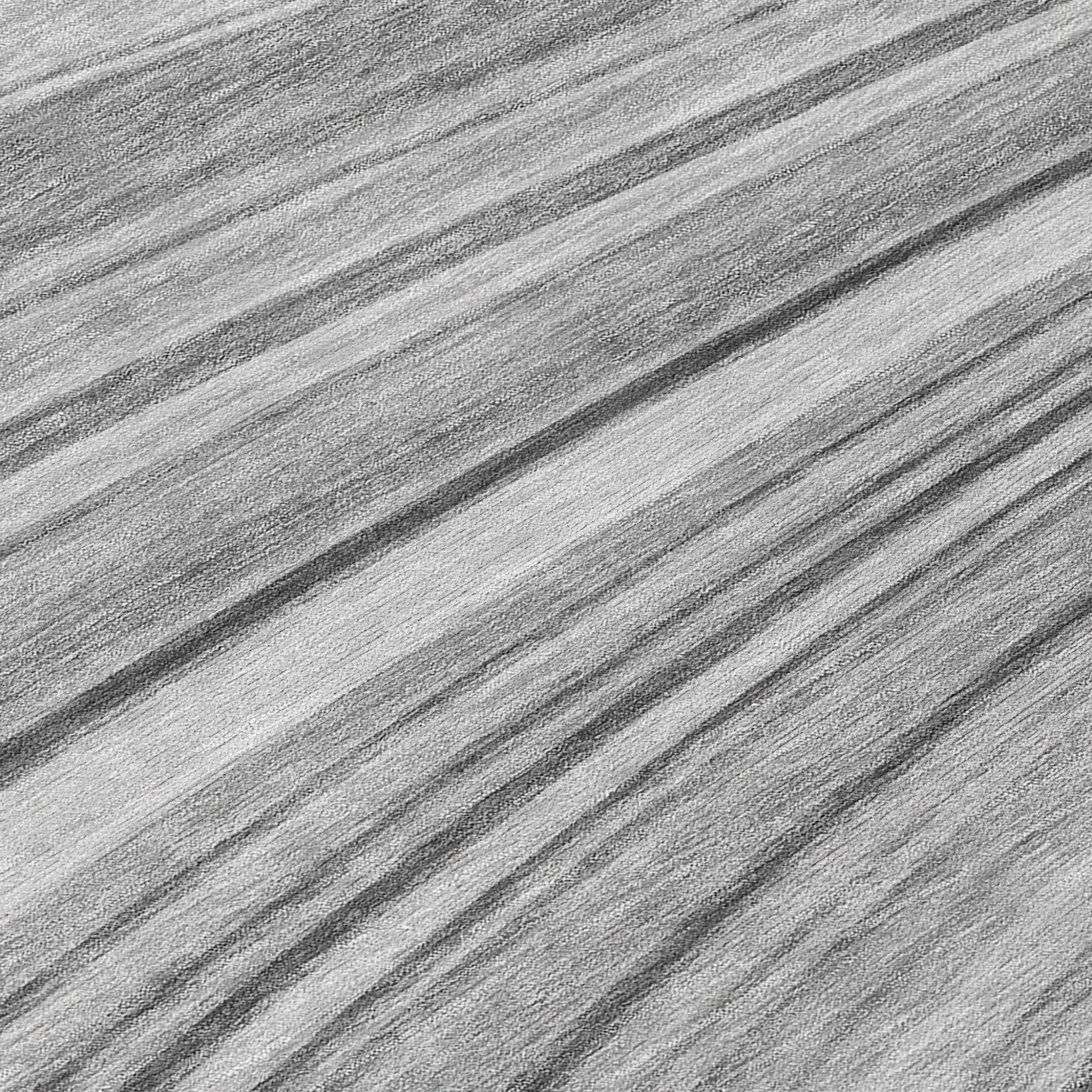 8' Gray Silver And Ivory Round Abstract Washable Indoor Outdoor Area Rug